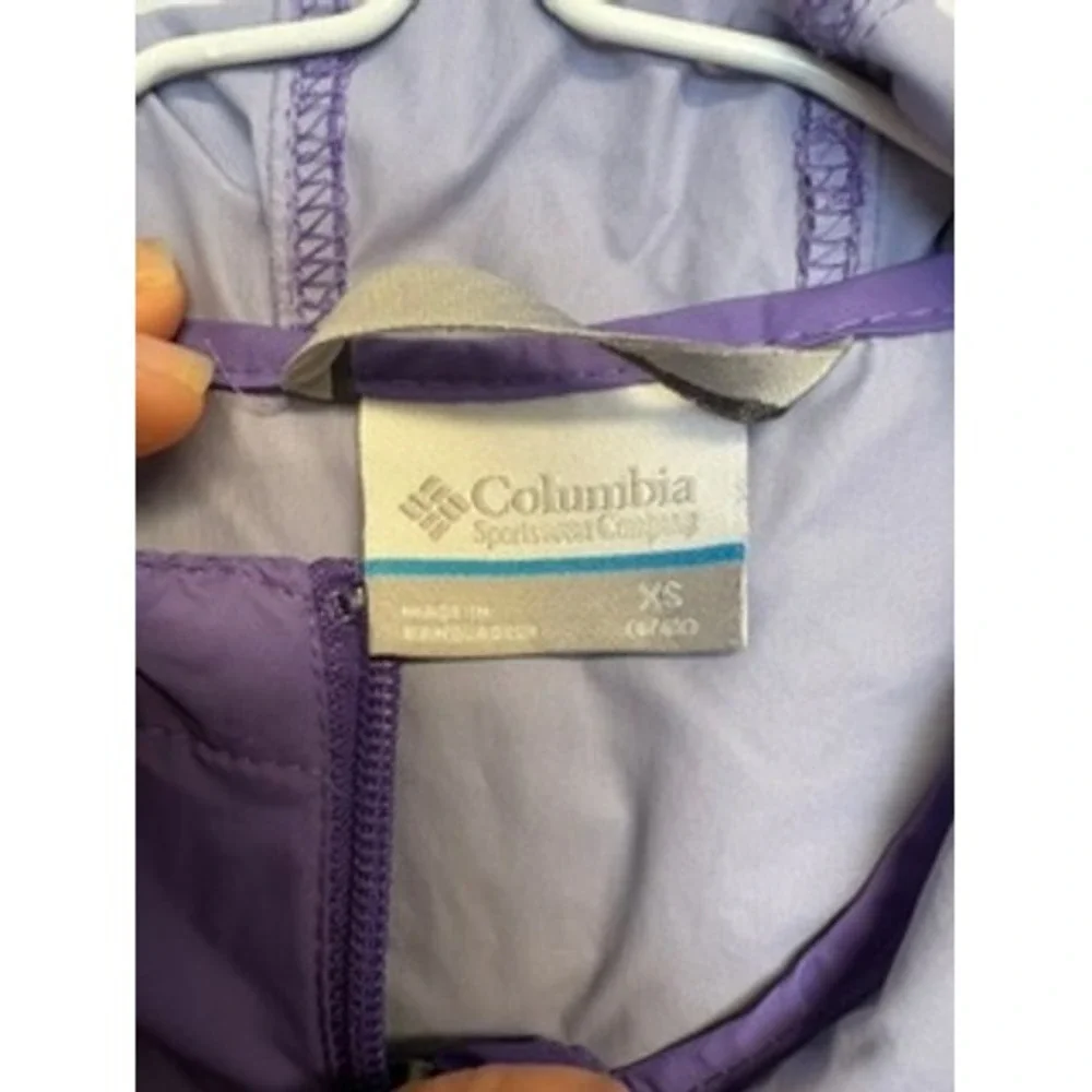 Columbia Kids Purple Switchback II Hooded Rain Jacket Size XS 6/6X